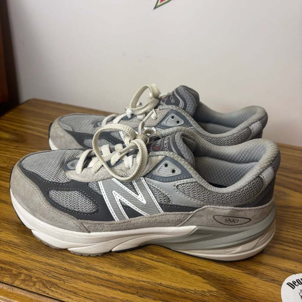 New Balance 990v6 Grey White Suede Sneakers